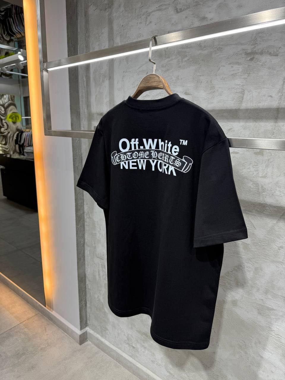 Off-white X Chrome Hearts Black T-shirt