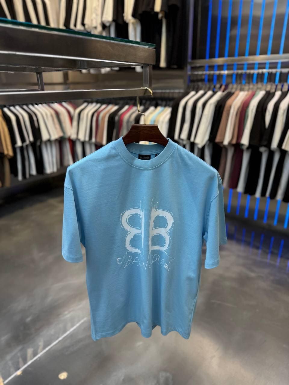 Blue Balenciaga T-shirt