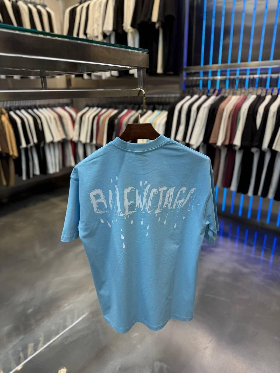 Blue Balenciaga T-shirt