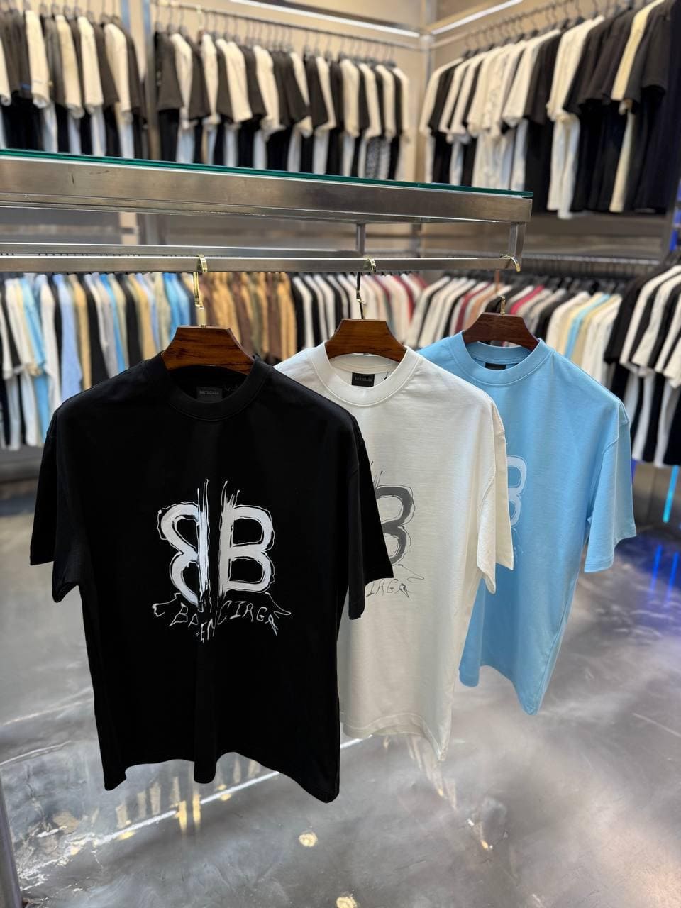 Blue Balenciaga T-shirt