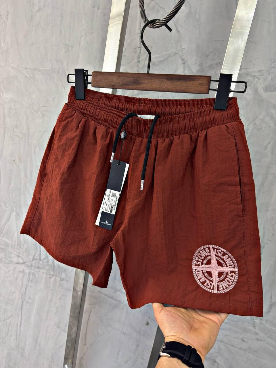 Terracotta Stone Island Swimsuit
